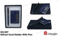 Personalized Giftset - 12x17 cm | Blue Pen & Cardholder Combo, Perfect for Friends & Colleagues