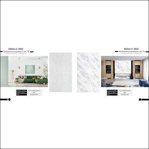 Uv Coating Pvc Marble Sheets for wall decoration use