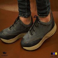 Black-honey-dark Blue Casual Leather Shoes