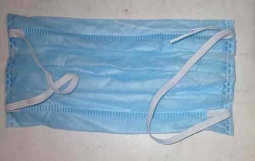 Blue Disposable Face Mask With Nose Pin