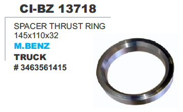 Spacer Thrust Ring M Benz Truck - Steel 145x110x32, Precise Fit, Durable, Corrosion Resistant, High Strength