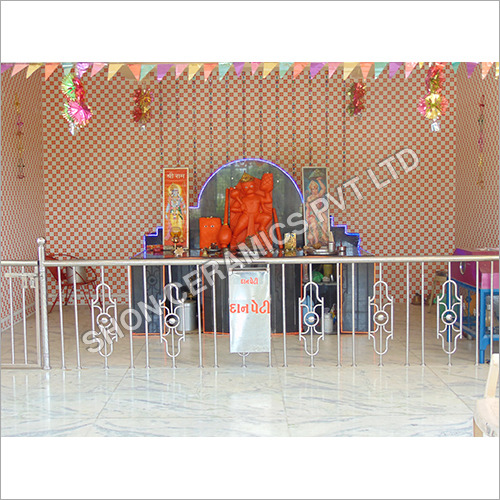 Modular Temple Tile - Glass Material, 3-8 Millimeter Thickness | Polished Surface, Sunlight & Water Resistant, Easy Clean Stains