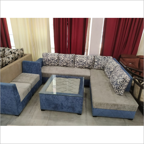 L Shaped Sofa With High Back Puffing