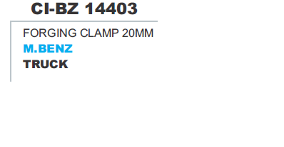 Forging Clamp M Benz Truck