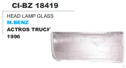 Head Lamp Glass M Benz Actros Truck - Tempered Glass 15x10 cm, Rectangular 5 mm Thickness, UV Resistant, Easy Installation