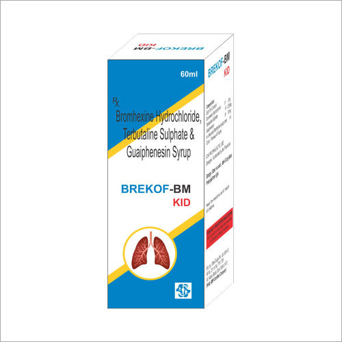 60 Ml Bromhezine Hydrochloride And Guaiphenesin Syrup General Medicines