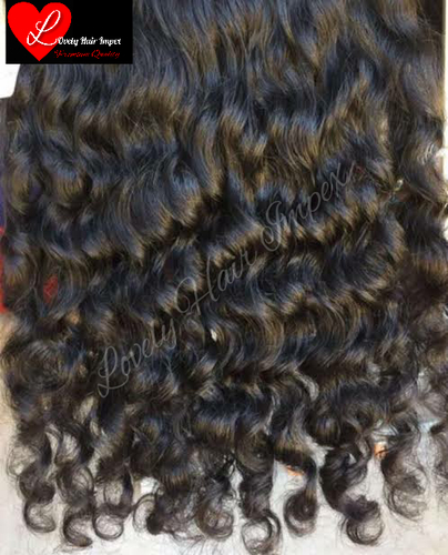 Unprocessed Virgin Curly Hair - Human Hair, 12-30 Inches, Black Color | Curly Texture, Double Weft, 100 Grams
