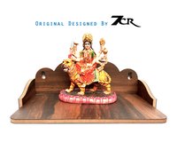 Wooden Temple - 12cm Height X 27cm Width | Teakwood Crafted, Easy To Clean, Lightweight, Rust Proof, Moisture Resistant