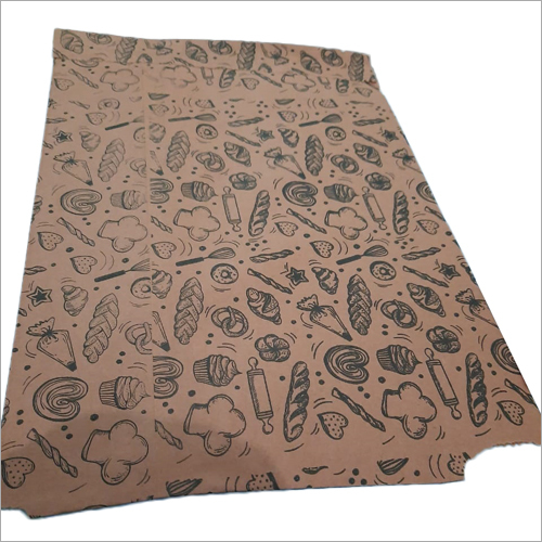 Brown Printed Paper Packaging Pouch Bag