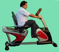 Imi 2887 Cycle Ergociser With Back-support Semi Recumbent Bike - Steel Frame, 3 Kg Weight | Non-friction Magnetic Resistance, 12 Programs, Adjustable High Back Support