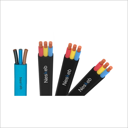 Rubber 3 Core Submersible Flat Cable