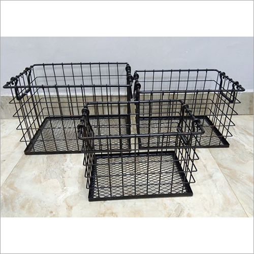 Eco-Friendly Set Of 3 Iron Basket