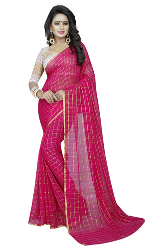Multy Chiffon Saree With Attached Blouse
