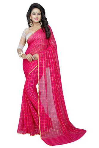 Chiffon Saree With Attached Blouse