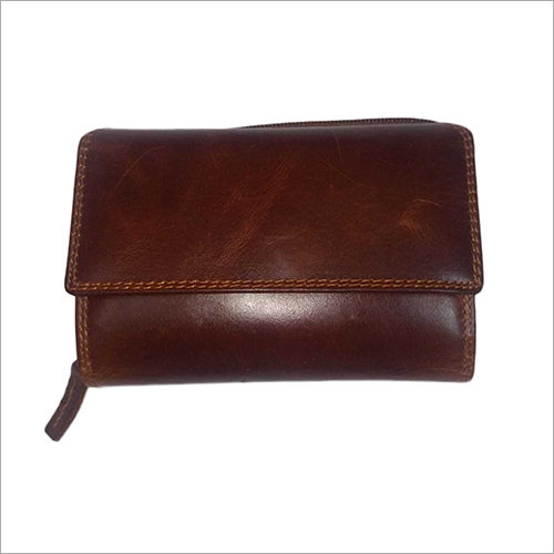 Brown Ladies Leather Hand Wallet