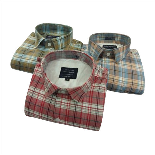 Mens Cotton Shirt Collar Style: Straight