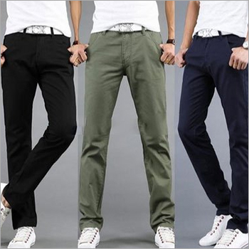 No Fade Mens Double Cloth Lycra Trousers