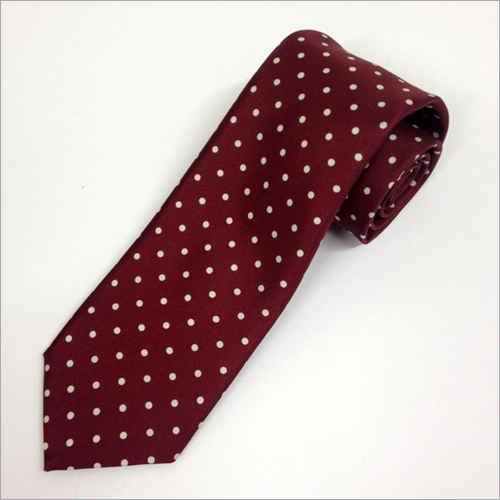 Silk Mens Dotted Print Tie