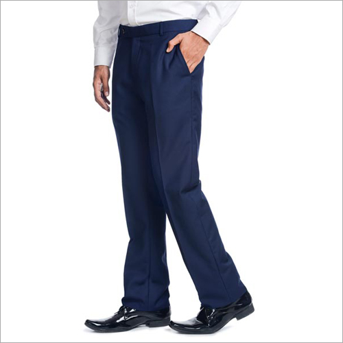 Mens Navy Blue Formal Trousers