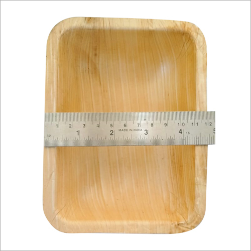 Areca Leaf Rectangle Bowl - 6x12 Inches | Eco-Friendly, Lightweight, Non-Toxic, Suitable for Parties