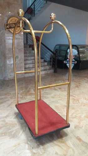 Stainless Steel Maharajah Golden Luggage Trolley
