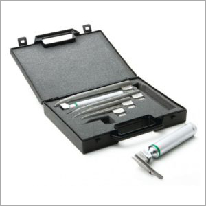 Laryngoscope Satin Fiber Optic Laryngoscope Set