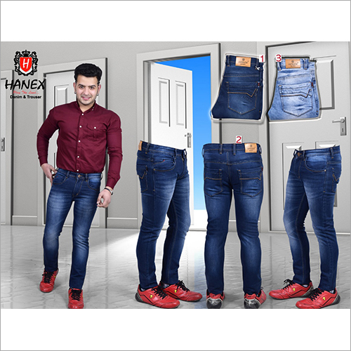 Washable Mens Dual Shade Denim Jeans