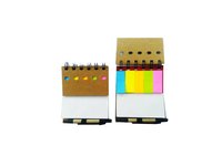 mini half cut note pad with one pen