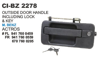 Outside Door Handle with Lock and Key M Benz Actros