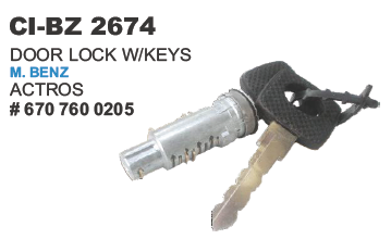 Door Lock with /keys M Benz Actros