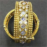 Artificial Bangles - Graded Metal With Gold Coating Finish, 2.3x2.3 Cms Dimensions, Attractive Designs, Shiny Look, Ideal For Weddings And Parties