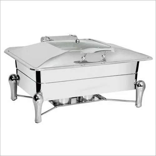 Chafing Dish With Glass Lid 9 Ltr. Sleek Stand