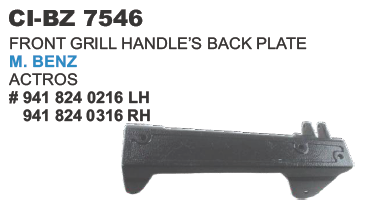 Front Grill Handles Back Plate M Benz Actros