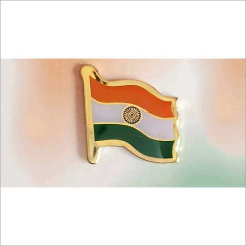 Brass Flag Lapel Pin
