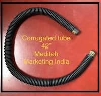 CORRUGATED TUBE - Black Natural Rubber, 42" / 36" / 24" / 12" / 6" / 4" Dimensions, Antistatic, Nonkinking & Flexible, IS 5680 / BS 2050 Compliant