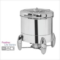 Soup Warmer Chafing Dish with Feather Touch Hinge Premium