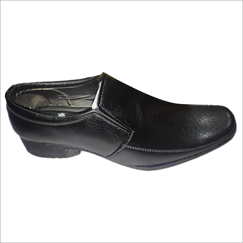 Black Slip On Pu Leather Formal Shoes