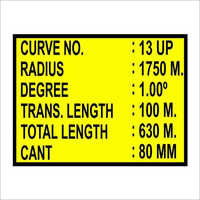 Railway Curve No Sign Board