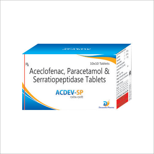 Aceclofenac Paracetamol And Serratiopeptidase Tablets