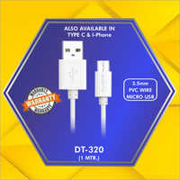 3.5 mm PVC Wire Micro Usb Data Cable
