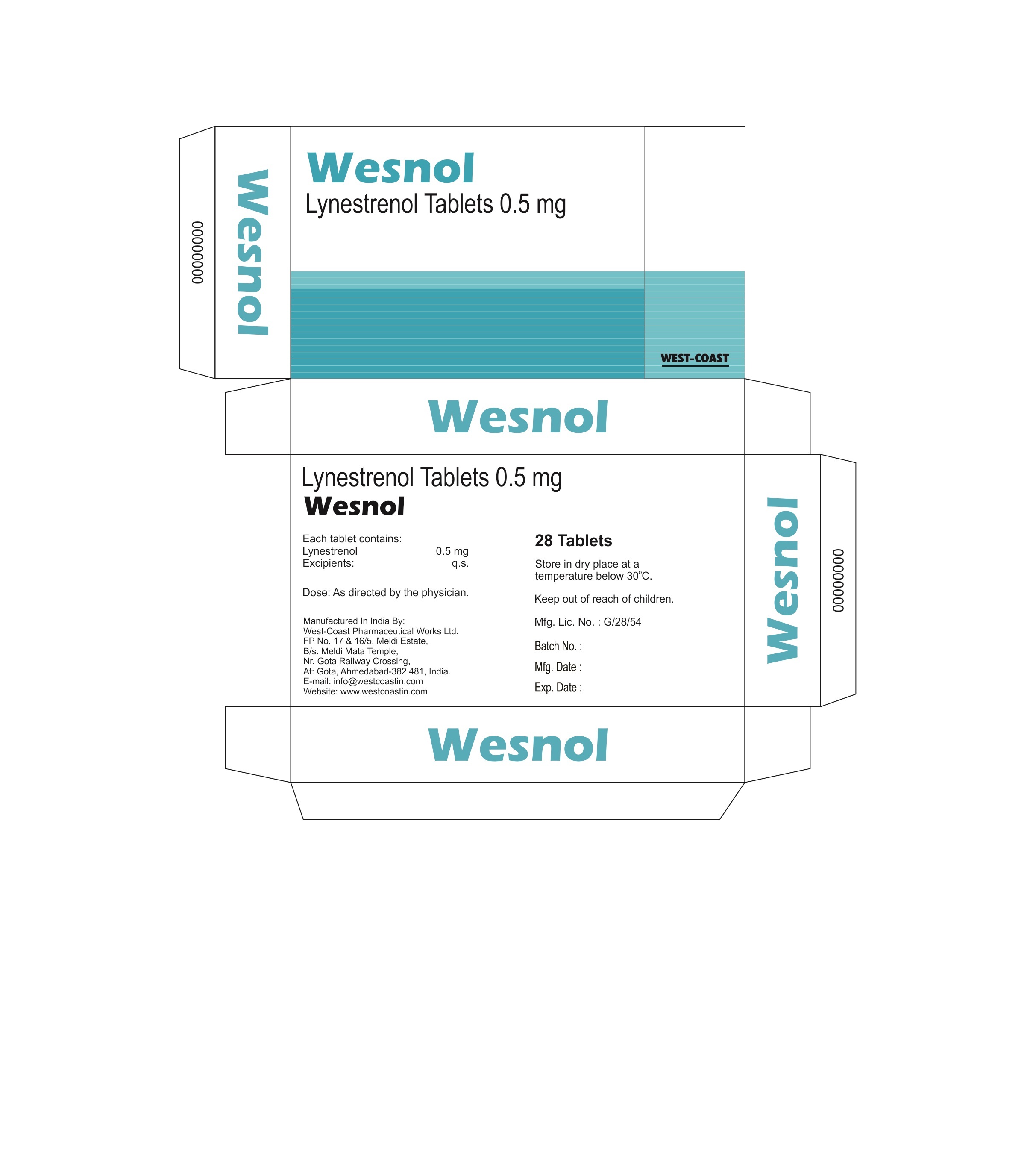 0.5 Mg Lynestrenol Tablets