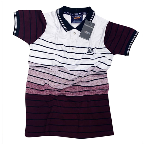 Men Cotton T-Shirt - Striped Pattern, Available in Size XL, M, L | Perfect for Casual Wear and Daily Comfort