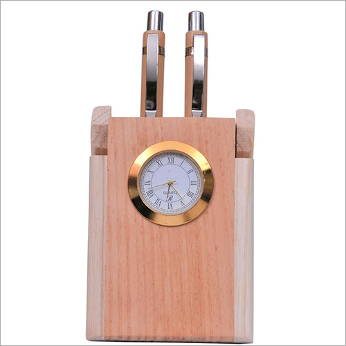 Pen Stand With Watch