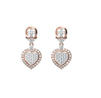 Diamond Earring CVD TCW 1.62 14K gold 6.1 gm