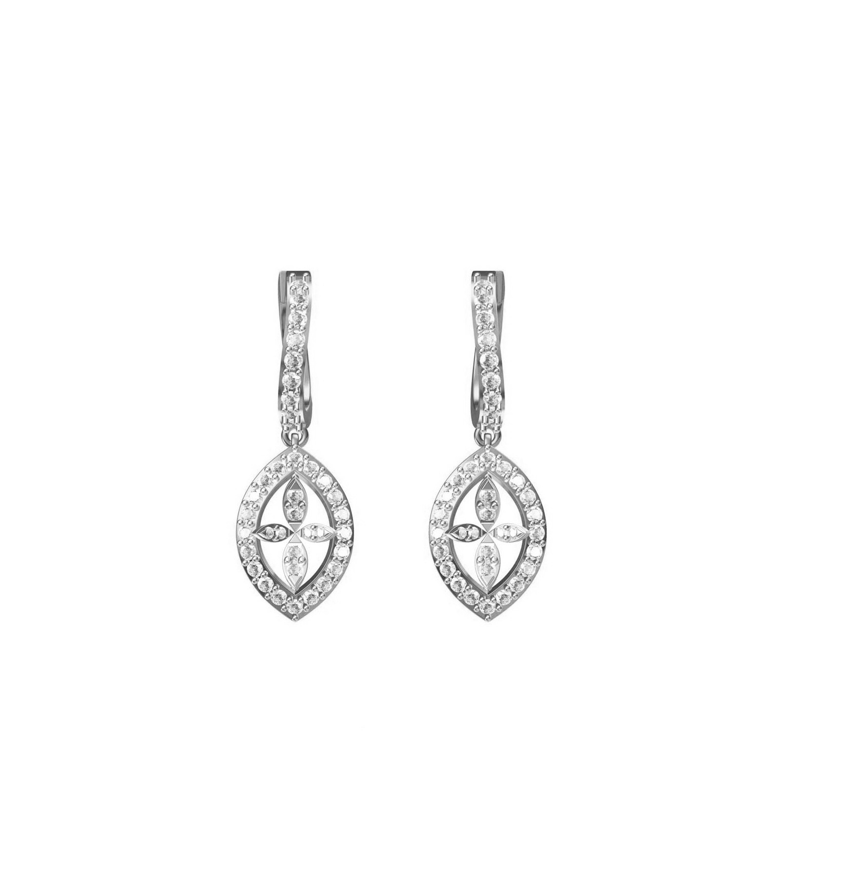 Diamond Earring HPHT TCW 1.45 18K gold 7.3 gm