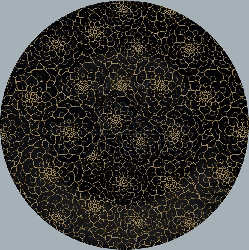 Black-Gold Dinner Plate
