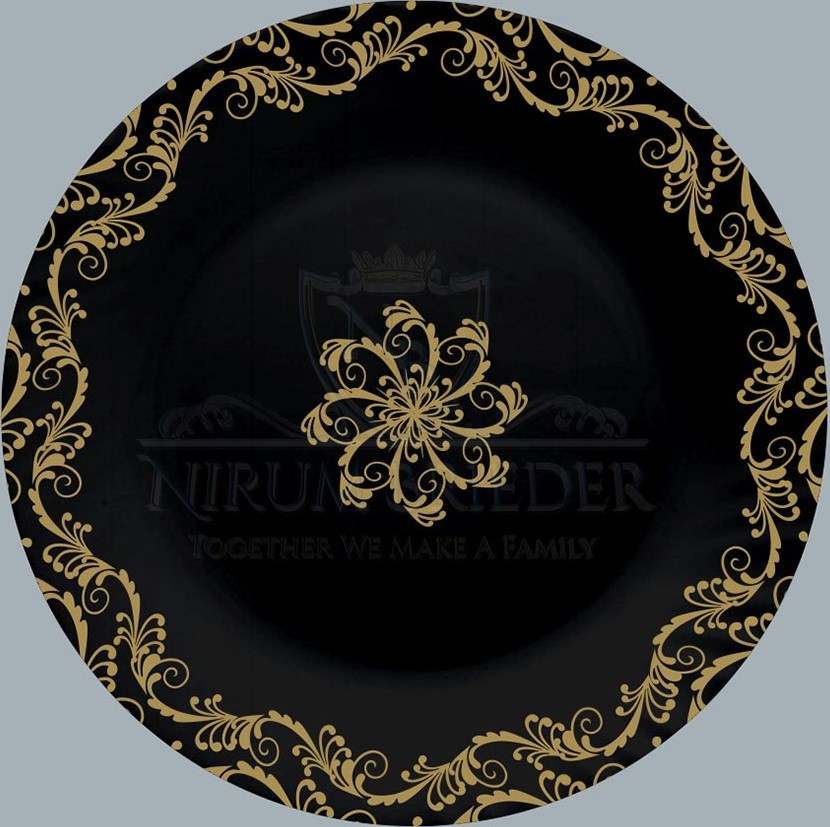 Black-Gold Dinner Plate