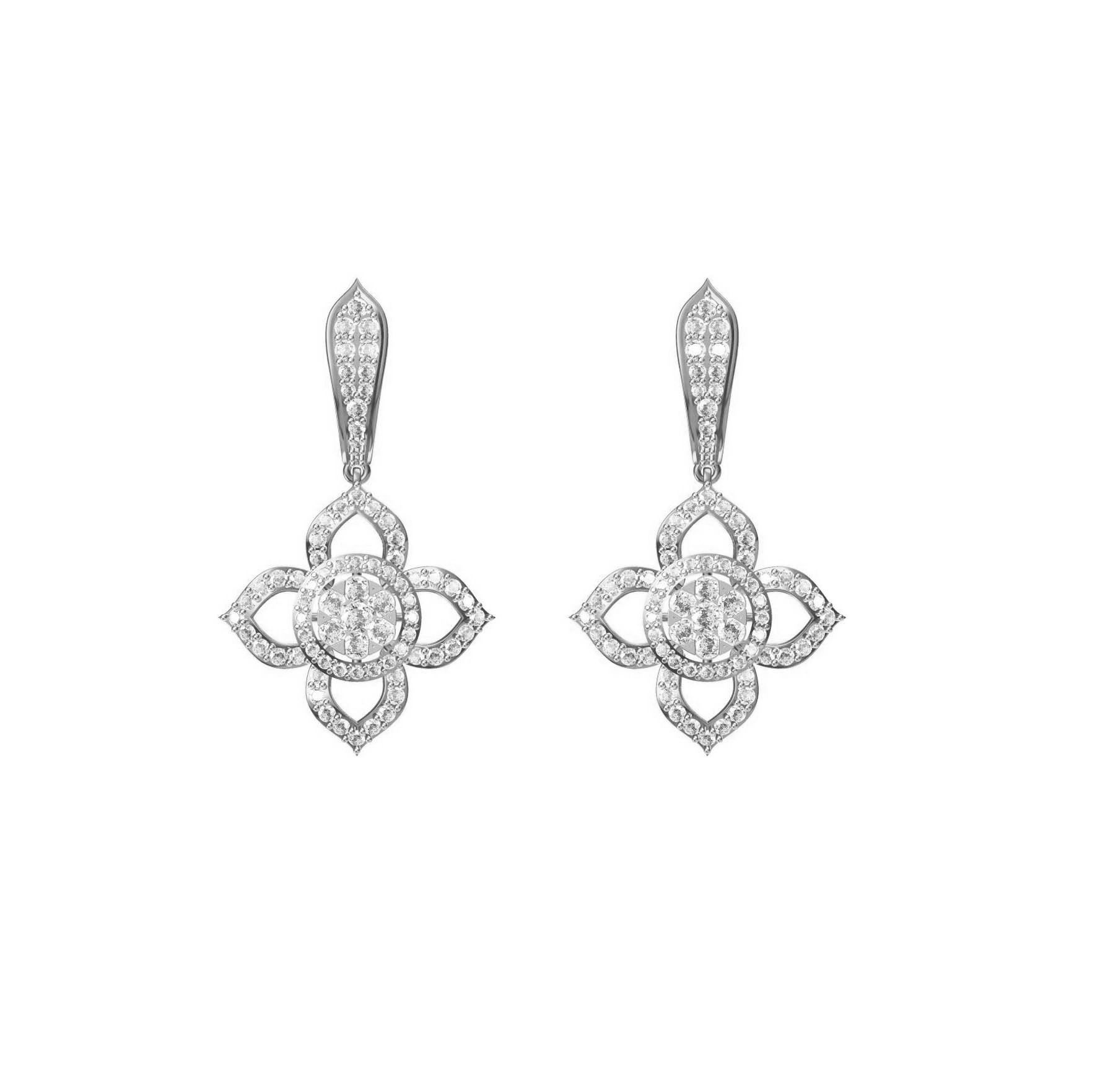 Diamond Earring TCW 2.730ct 14K gold 12 gm