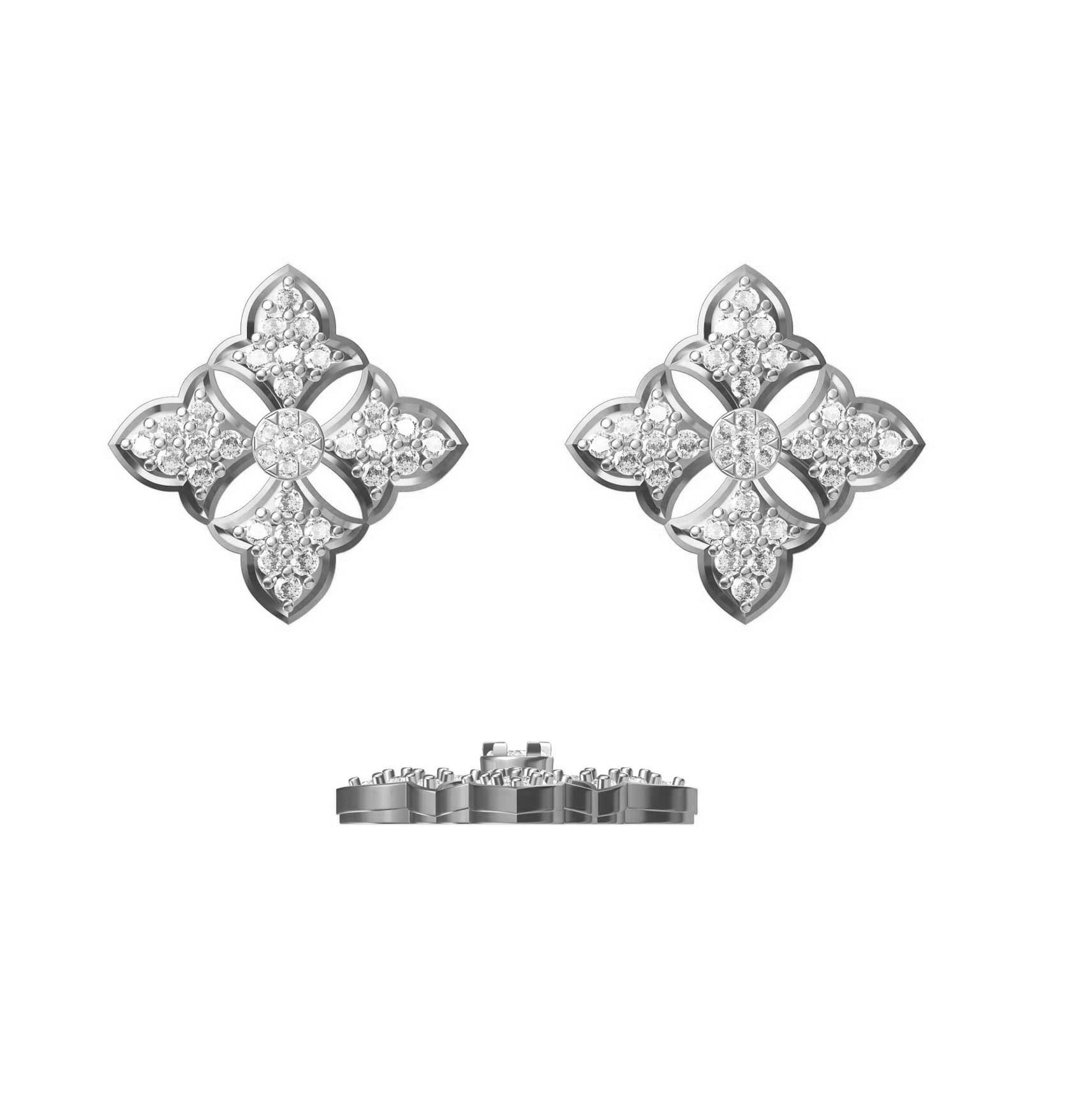 Diamond Earring HPHT TCW 0.700ct 14K gold 3.8 gm