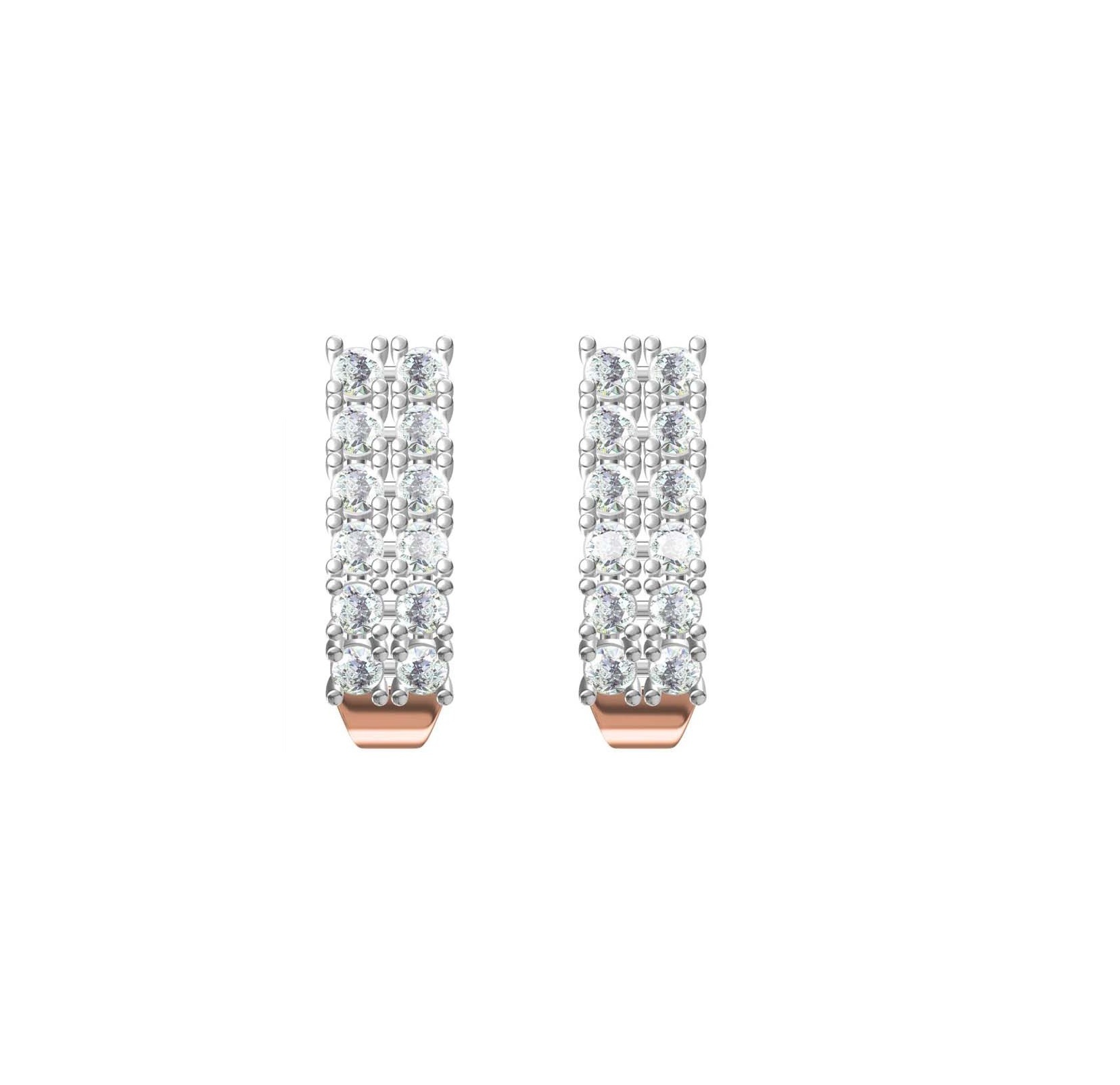 Diamond Earring TCW 0.960 14K gold 3.8 gm